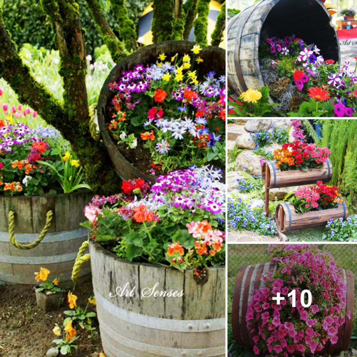 14 Creative Ways to Use Barrels for Garden Decor