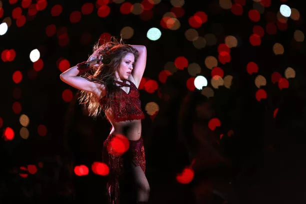 Colombian singer Shakira performs during the Pepsi Super Bowl LIV Halftime Show at Hard Rock Stadium on February 02, 2020 in Miami, Florida.